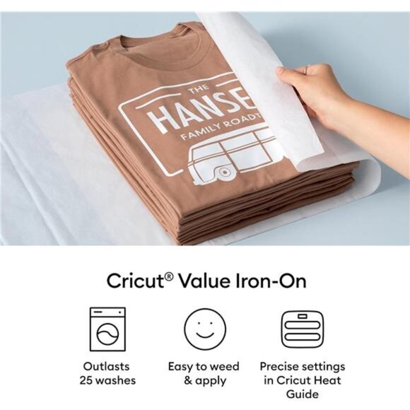 Value Iron-On, Black (12 in x 5 ft)- HTV Heat Transfer Vinyl - Picture 5 of 7